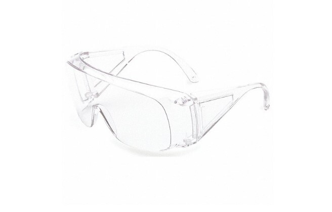 Safety Glasses, Wraparound, Polycarbonate Clear
