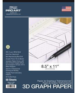 Pad 3d Graph Paper 50/Sht Isometric