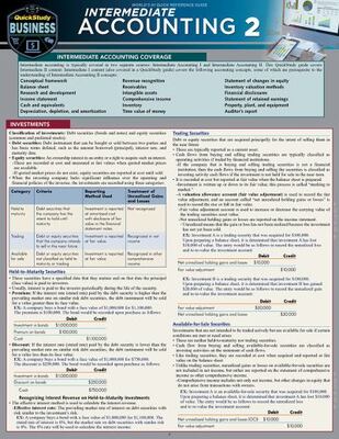 Intermediate Accounting 2: A Quickstudy Laminated Reference