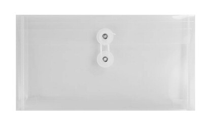 Poly Envelope Button-Tie Cheque/Note Size, 1/4" Expansion