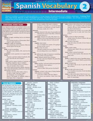 Spanish Vocabulary 2 Intermediate