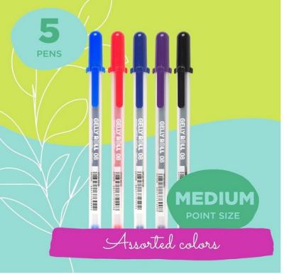 Gelly Roll Pen Classic 08 Medium Set 5pk