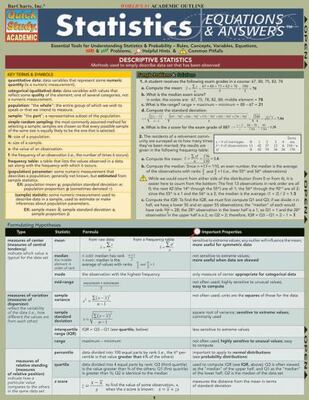 Statistics Equations And Answers