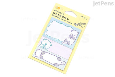Midori Sticky Notes Drawing Paper, Sea Otter Design