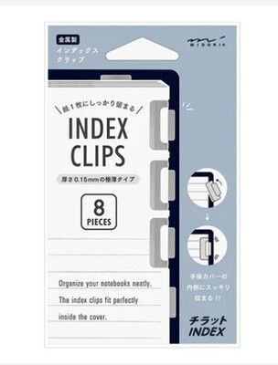 Midori Chiratto Index Clip - Silver