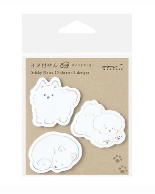 Sticky Notes - White Dog