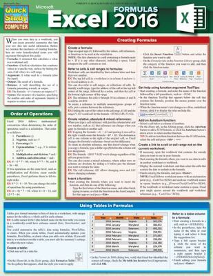 Excel 2016 Formulas